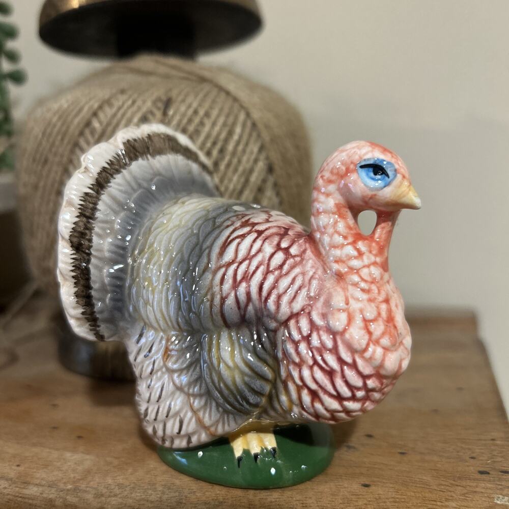 Vtg. Ron Gordon Design Turkey Salt Pepper Shaker Thanksgiving Fall Retro whimsy